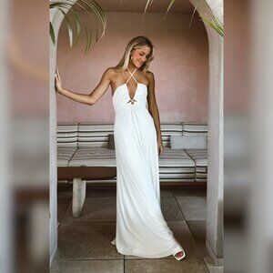 NWT Show Me Your Mumu - Paros Maxi Dress, White/Ivory, Size M